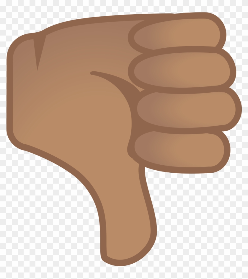 Thumbs Down Medium Skin Tone Icon - Thumbs Down Png Emoji #581835