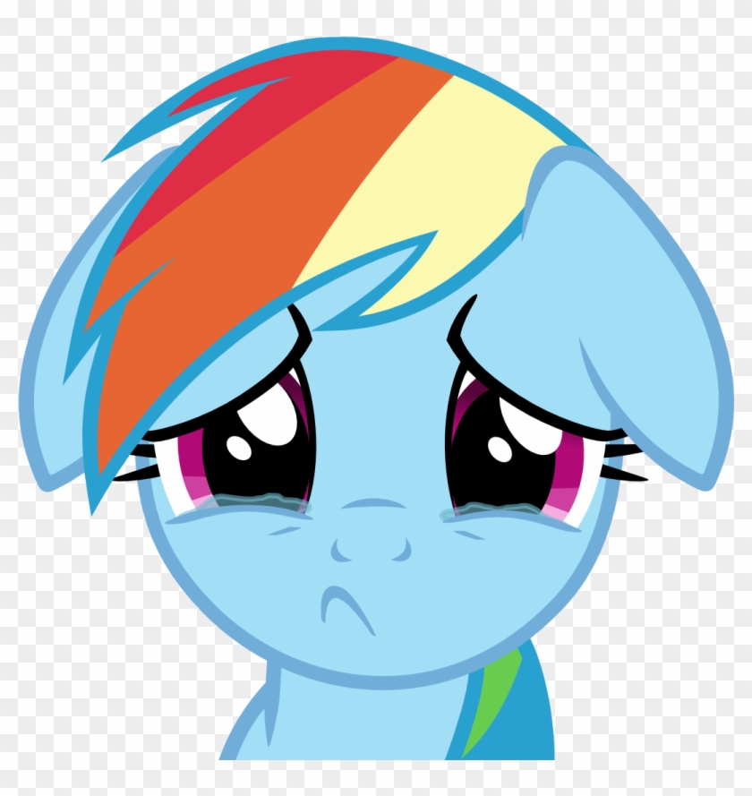 Sad Dashie By Mattyhex - Rainbow Dash Crying Png #582055