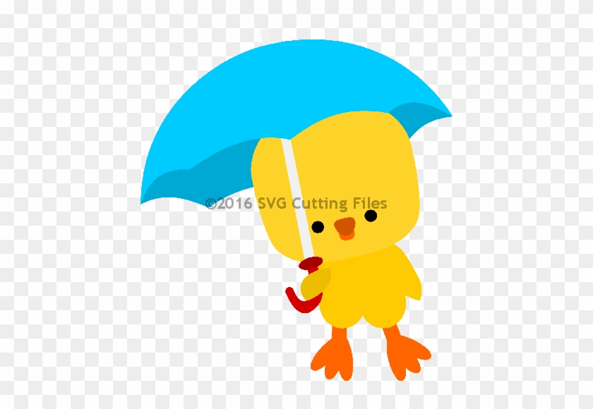 Chick Holding Umbrella - Umbrella #582097