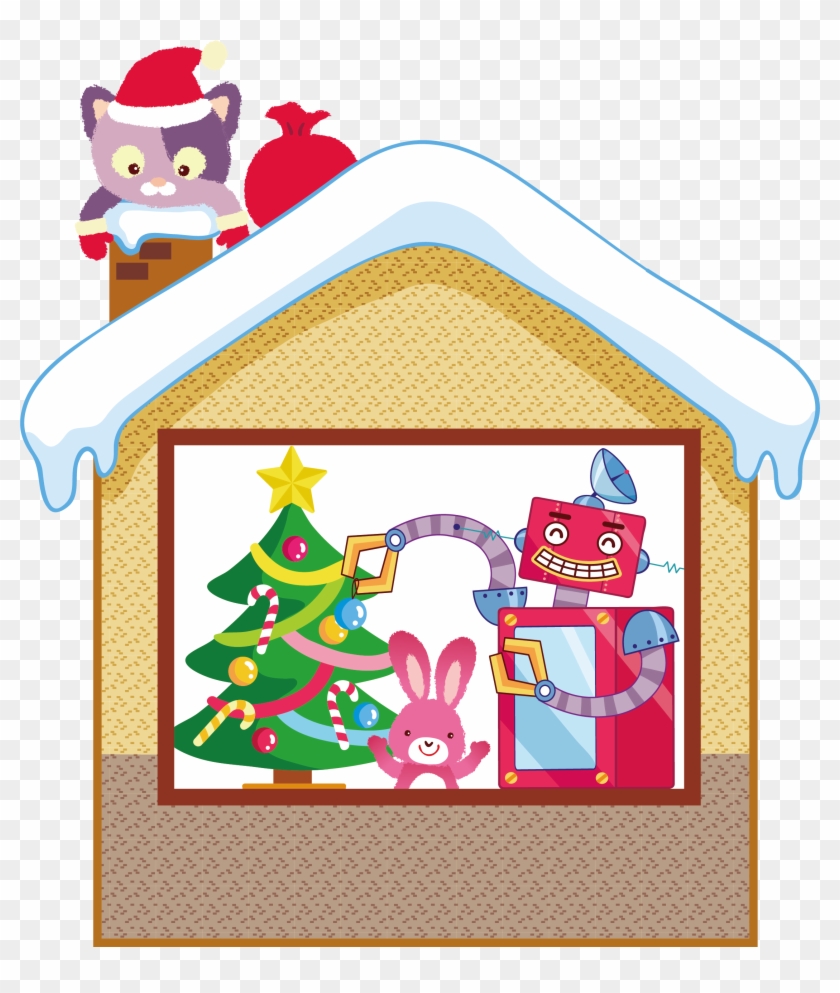 Animal Vector Christmas Cottage - Animal Vector Christmas Cottage #582337