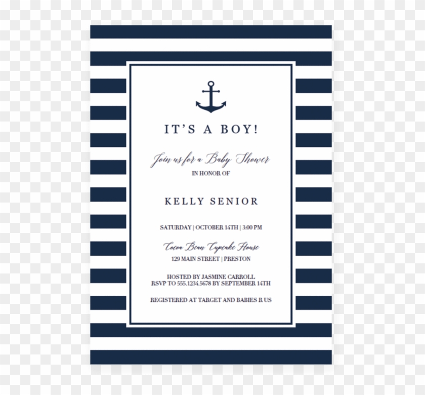 Littlesizzle Baby Shower Invitation Templates And Printable - Nautical Baby Shower Invitations #582456