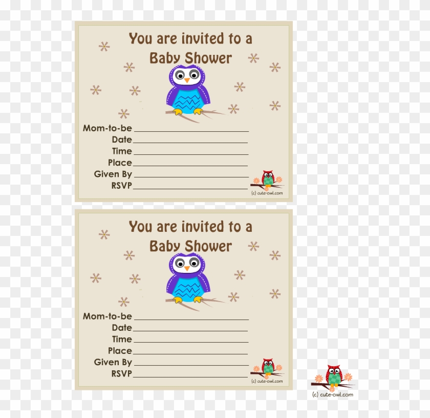 Cute Owl Boy Baby Shower Invitations - Greeting Card #582523