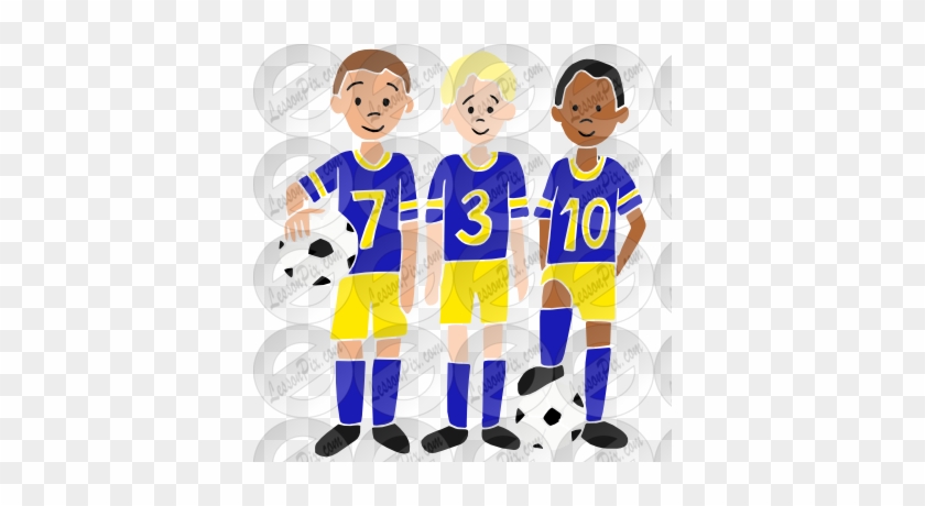 Soccer Team Stencil - Football Team #582610