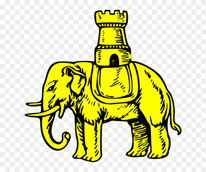 Castle, Shield, Elephant, Gold, Coat, Arms - Coat Of Arms Elephant #582655