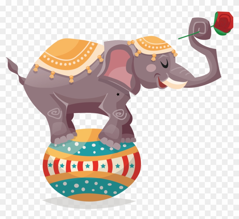 Circus Elephant Illustration - Circus Elephant Illustration #582666