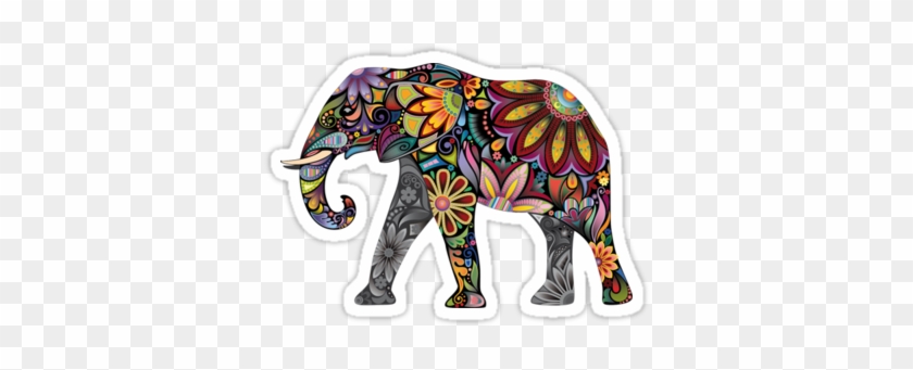 A Colourful Elephant - Elephant Artisic Print 12 X 18 Aluminum Sign #582789