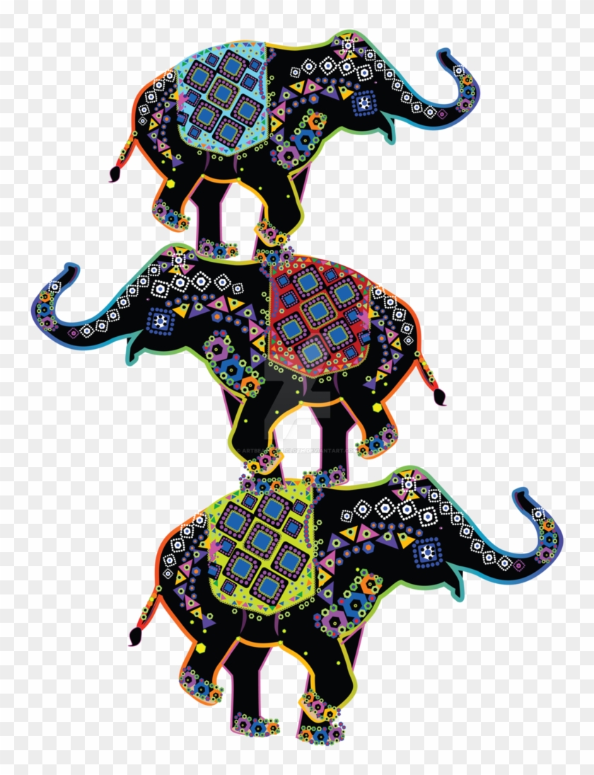 Three Elephants By Artbeautifulcloth - Drei Elefanten Macht: Three Elephant Power (german #582794