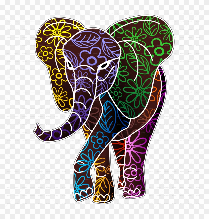 Elephant Floral Batik Art Design-jpg 900 - Batik Art Design #582815