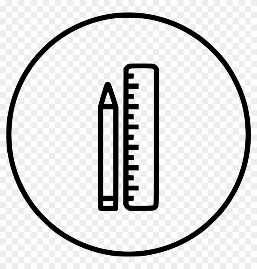 Pen Pencile Tool Sketch Scale Ruler Measure Comments - Scale Ruler #582825