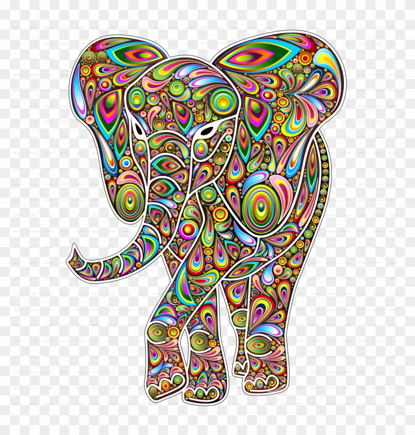 B Elephant Psychedelic Pop Art Jpg 900 - Psychedelic Elephant Art #582880