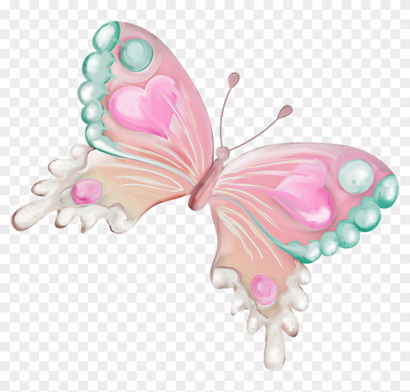 Butterfly Watercolor Painting Clip Art - Pastel Butterfly Clip Art #582886