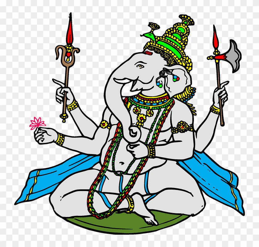 Elephant, Ganesha, Indian, Hindu, God, Religion, Animal - Religion India Png #582897