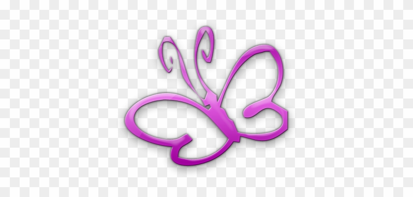 Pink Butterfly Clip Art - Cool Metalic Butterfly Png #582917