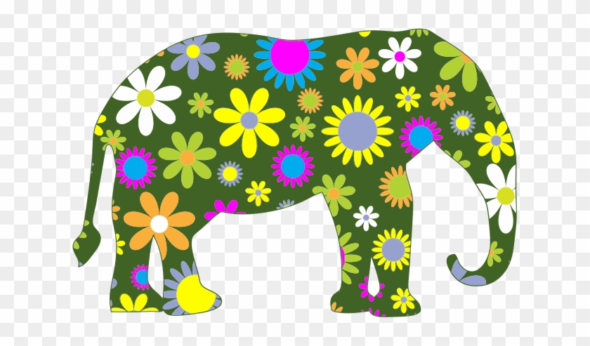 Medium Image - Floral Elephant #583149