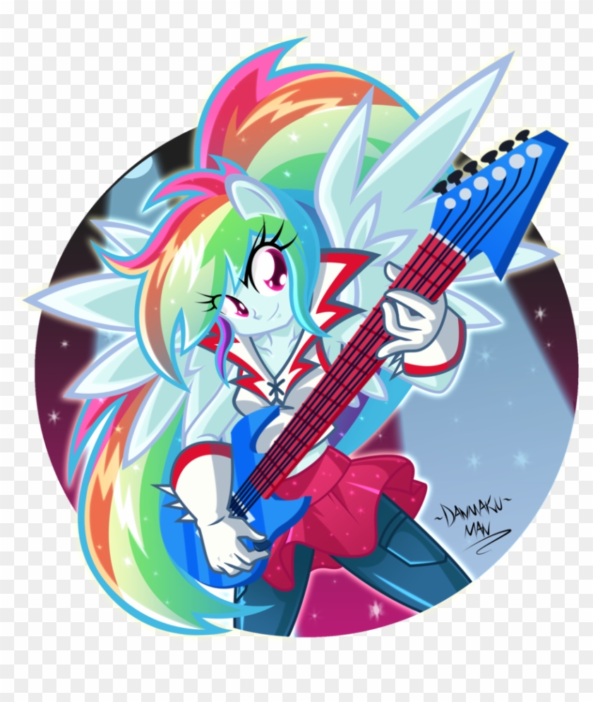 Danmakuman, Clothes, Electric Guitar, Equestria Girls, - پونی انسانی #583224