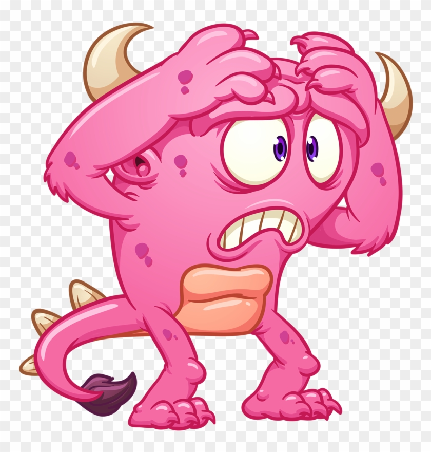 Cartoon Clip Art - Pink Monster #583257