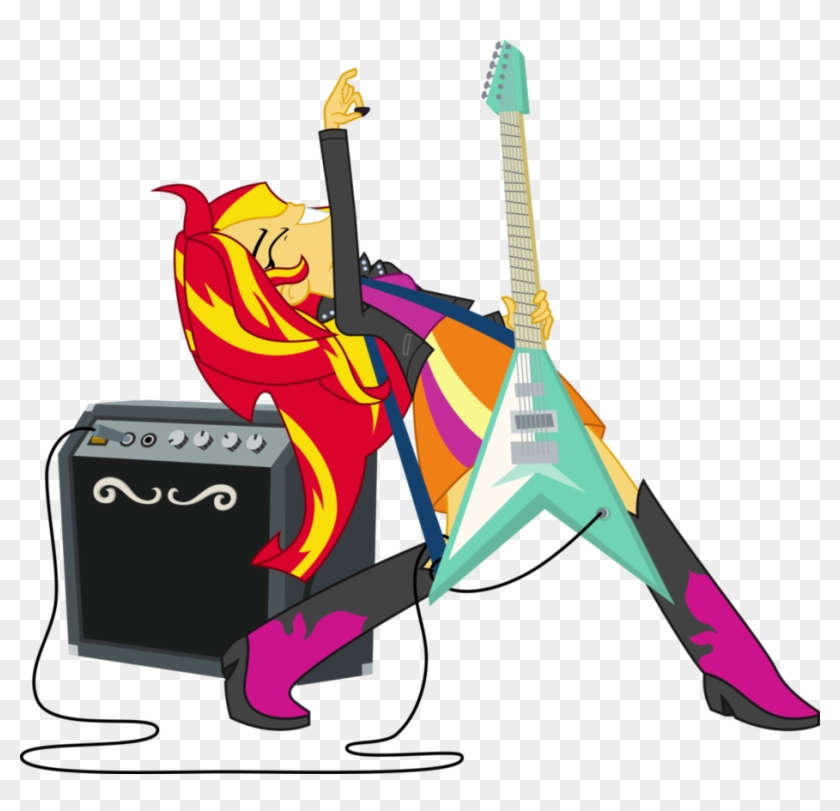 Rainbow Dash - Mlp Eg Sunset Shimmer Play Guitar #583260