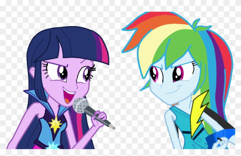 Twilight And Rainbow Dash - Cartoon #583291