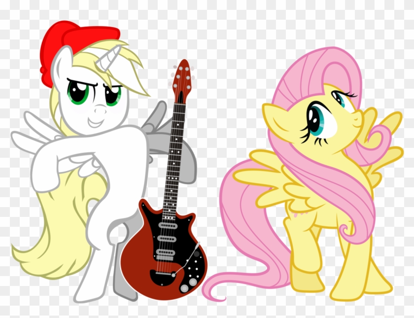 Pencil Magic And Fluttershy Goes Pony Rocking By - Brian May Red Special #583394