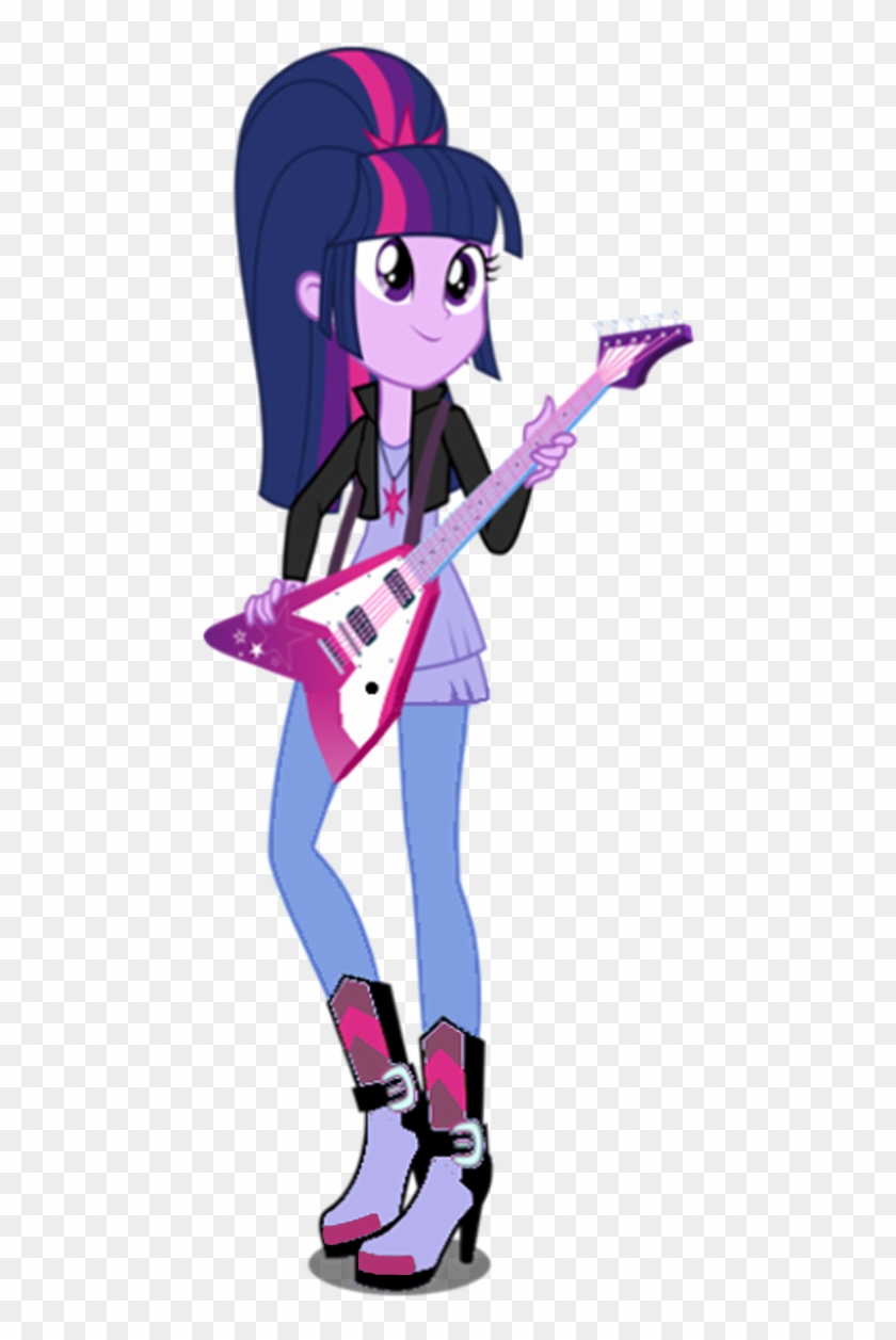 Au Twilight With Guitar - Au Sunset Shimmer & Twilight Sparkle #583454