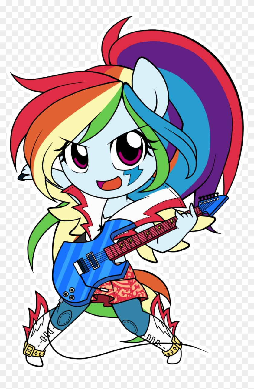Equestria Girls, Guitar, Ponied Up, Rainbow Dash, Rainbow - Rainbow Dash #583511