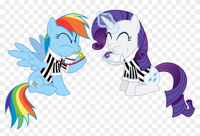 Rainbow And Rarity Whistling By Masemj - Cartoon #583540