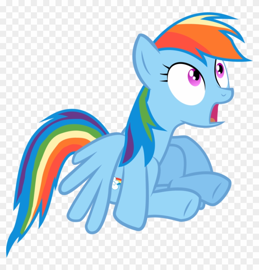 Shocked Rainbow Dash By Tertonda Shocked Rainbow Dash - Mlp Rainbow Dash Surprise #583601