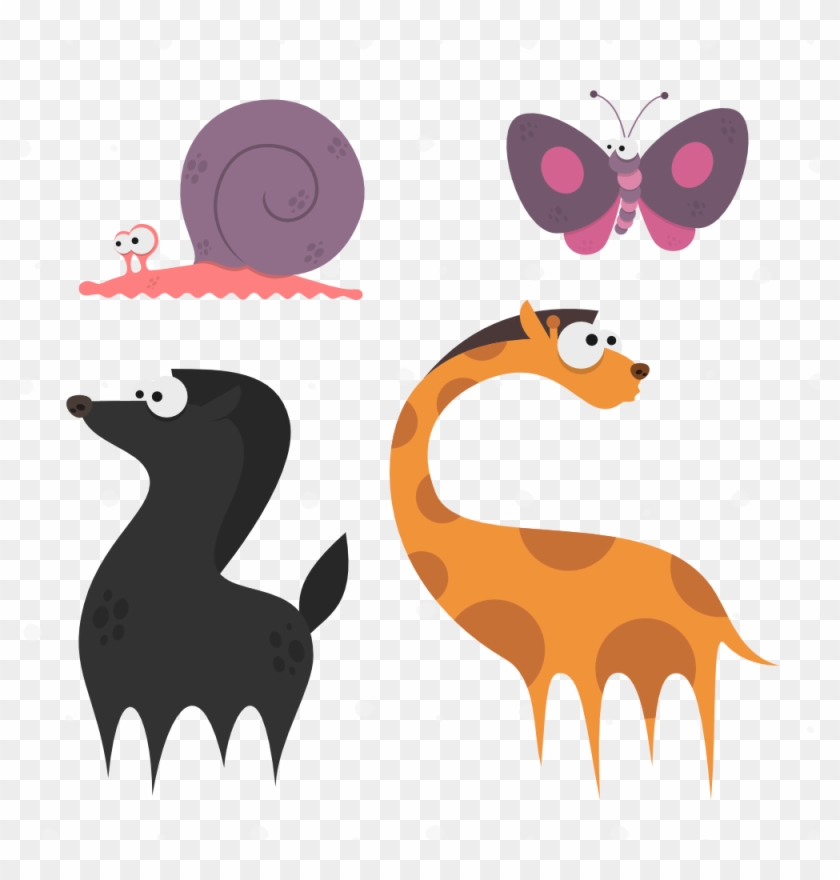 Cute Animals Vector Set - Cute Animals Png Cartoon Vector #583668