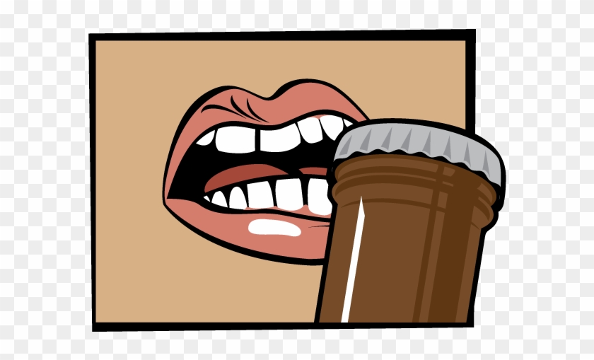 Candy Cigarette Mouth Eating Lip Clip Art - 10 X 3 Driver Has No Filter Vinyl Bumper Sticker Car #583784