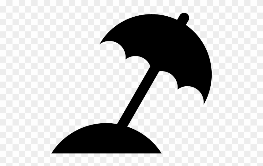 Simpleicons Places Beach Umbrella Black Silhouette - Beach Umbrella Silhouette #583821