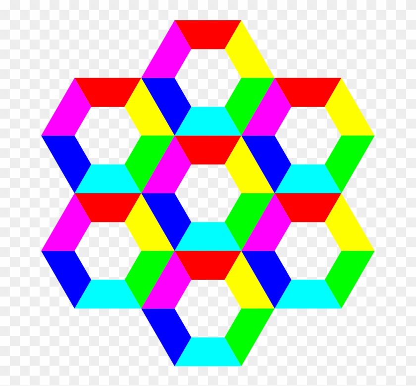 Free Half Hexagon Fun - Half Hexagon Clipart #584007