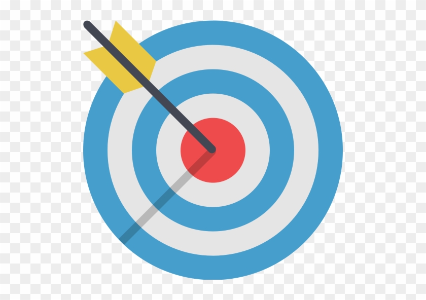 Illustration Of Target With Arrow Shot In Center - Targeting Market Icon Png #584010