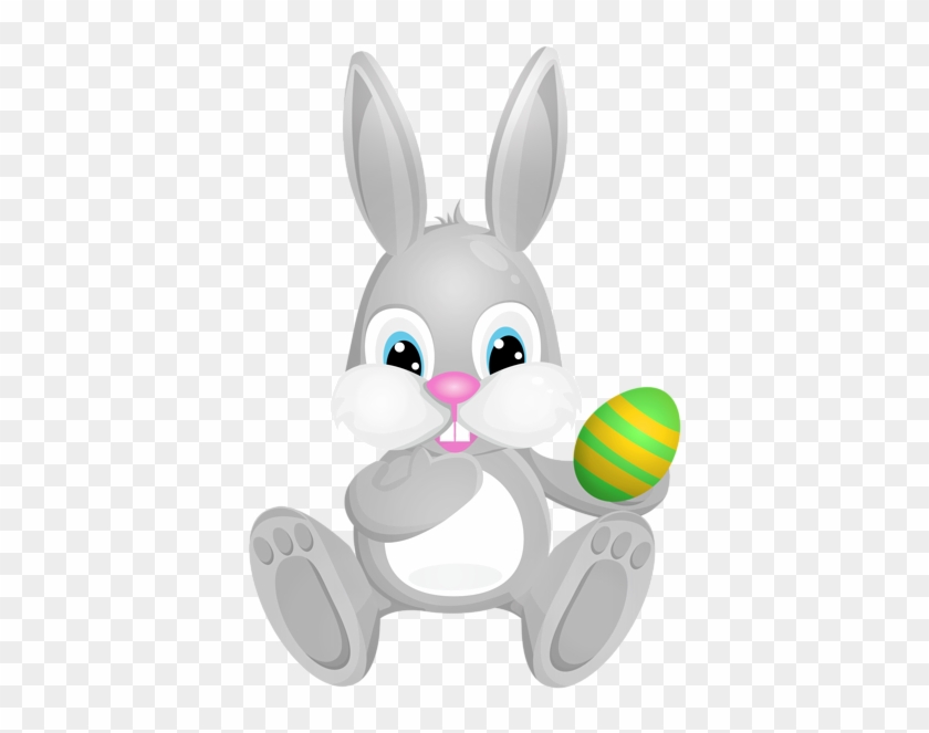 Grey Clipart Easter Bunny - Easter Rabbit Png Clipart #584067