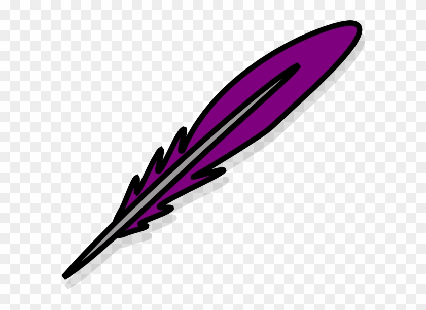 Purple Feather Clip Art At Clker - Purple Feather Clip Art #584080