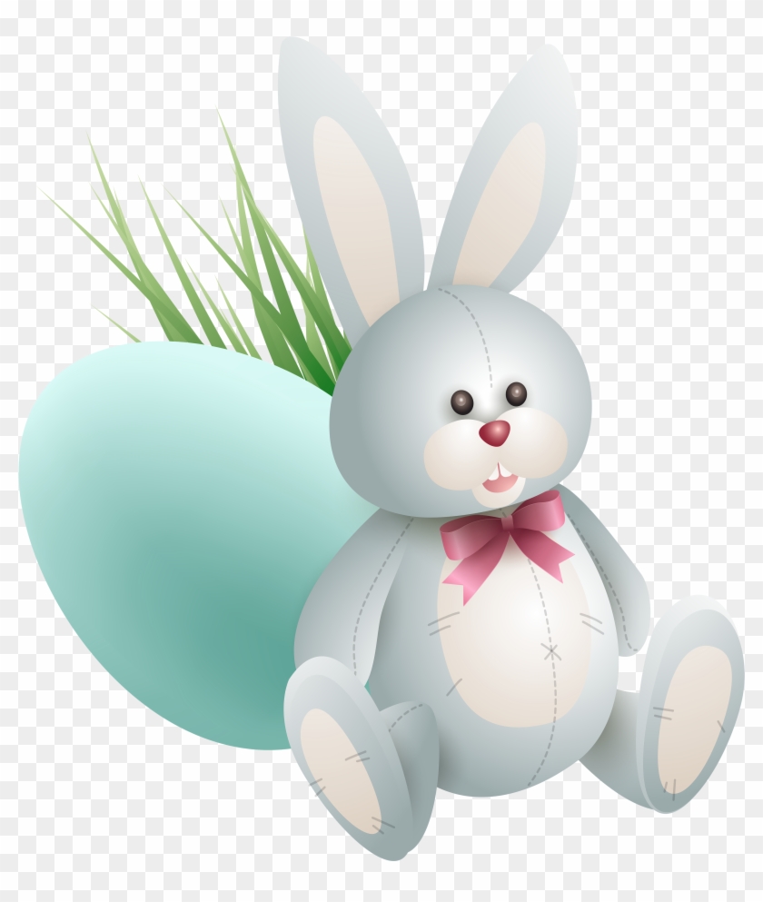 Grass Easter Bunny Clipart - Transparent Easter Bunny Png #584121