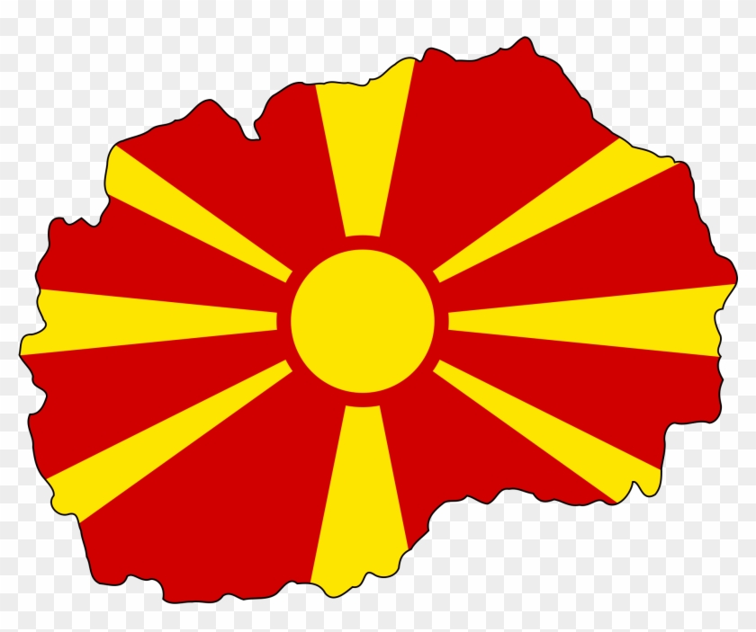 Macedonia Flag Map - Macedonia Flag Map #584207