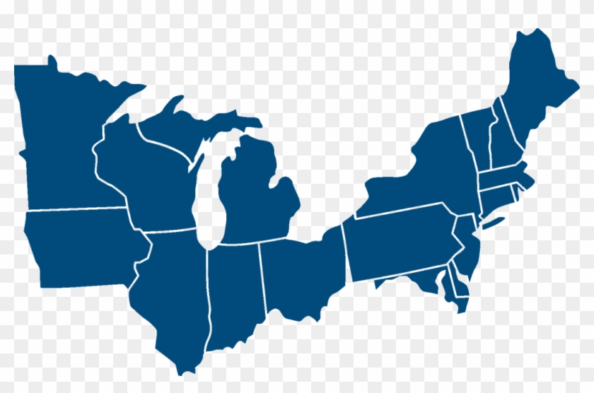 Blue Png Map - Rust Belt 2016 Election #584213