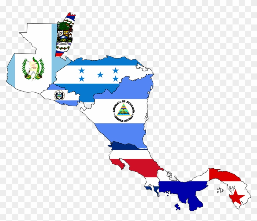 Central America Flag Map #584290