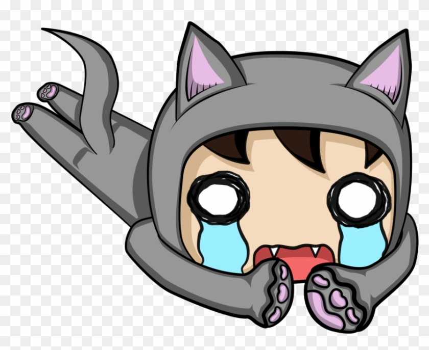 Chibi Cat Crying By Justnidea - Crying Chibi Png #584700