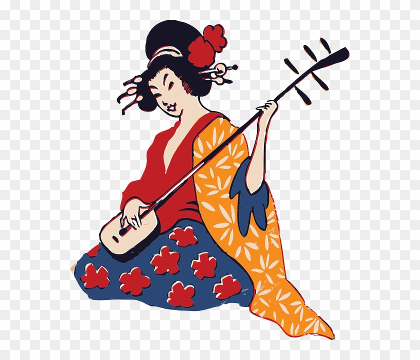 Drawing, People, Soccer, Girl, Cartoon, Geisha, Playing - Geisha Png #584731