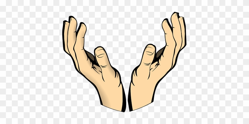 Hands Human Body Raised Catch Pray Hands H - Open Hands Clipart #584967