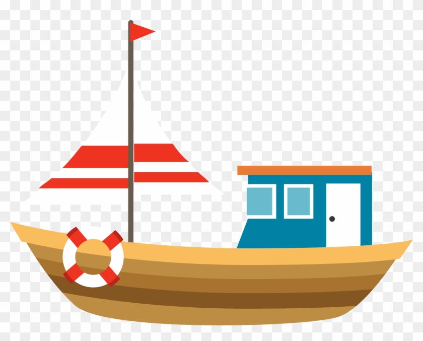 Sailing Ship Boat Illustration - Sailing Ship Cartoon #585022