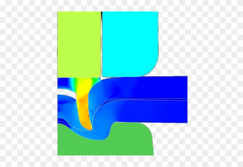 An Adhesive Joint Between Two Metal Sheets, Simulated - Halbhohlstanznieten #585035