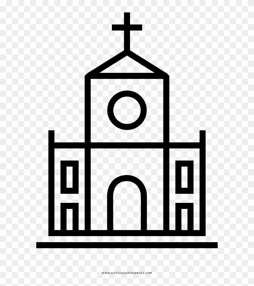 Dibujo De Iglesia Para Colorear - Igreja Desenho Para Colorir - Free  Transparent PNG Clipart Images Download