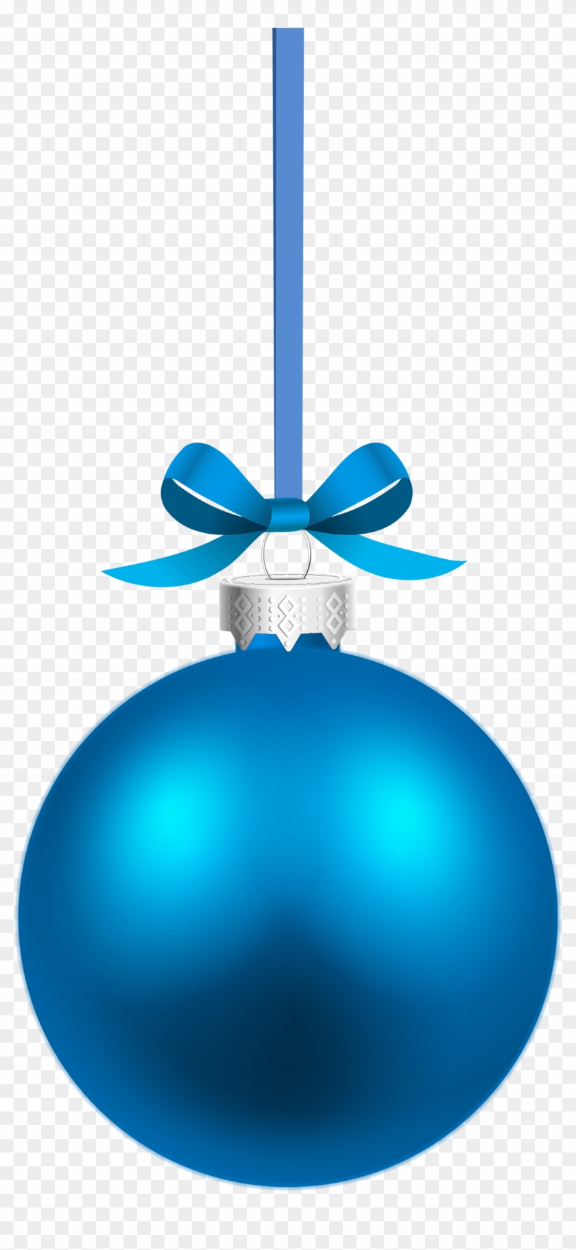 Blue Hanging Christmas Ball Png Clipart - Hanging Christmas Ball Vector #585562
