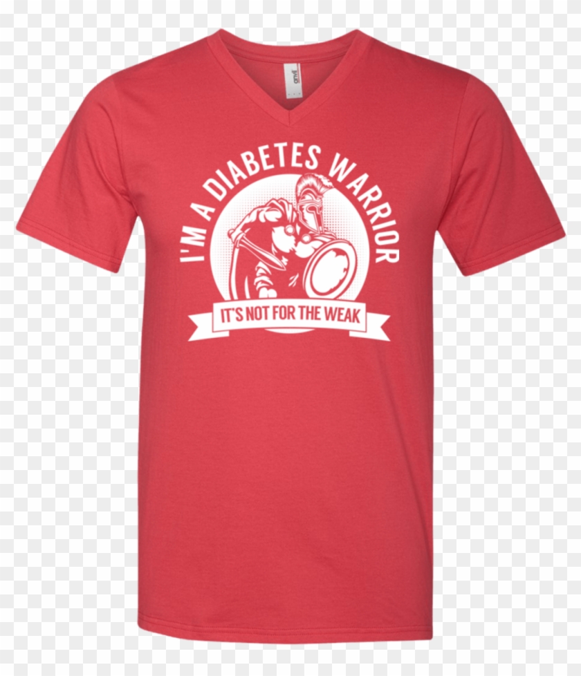 Diabetes Warrior Spartan Men's V-neck Shirt - Funnel Vision Mike Merch #585645