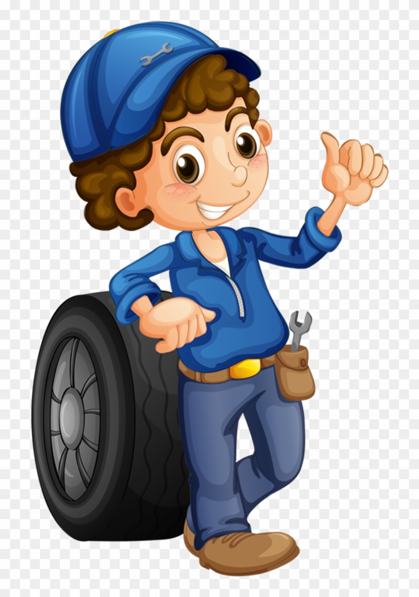 Car Auto Mechanic Female Illustration - Mechanic Clipart Png #585743