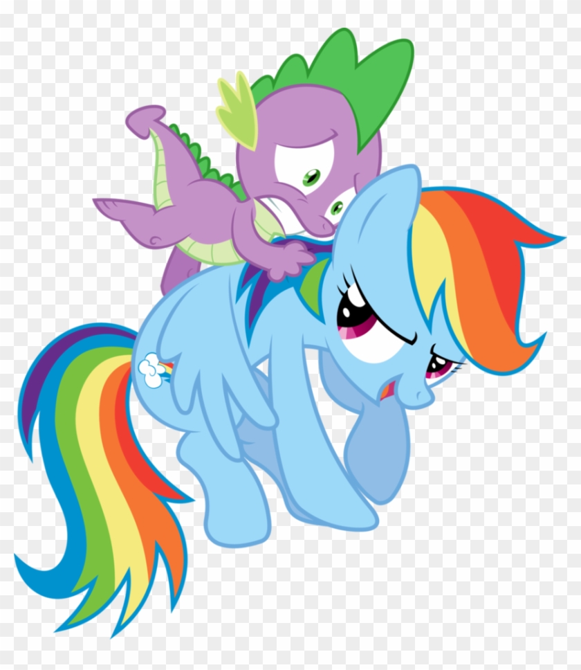Rodeo Spike Vs Rainbow Dash By Sulyo-d61 - My Little Pony Spike And Rainbow Dash #585904