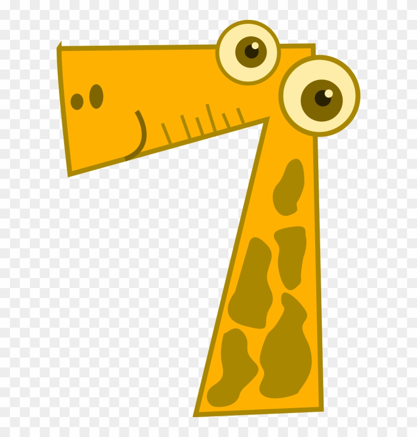 Number Clipart Animal Number - Animal Number 7 Clipart #585923