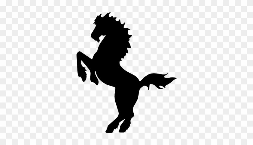 Horse Of Artsy Mane Standing And Facing The Left Direction - Unicorn Silhouette #585932